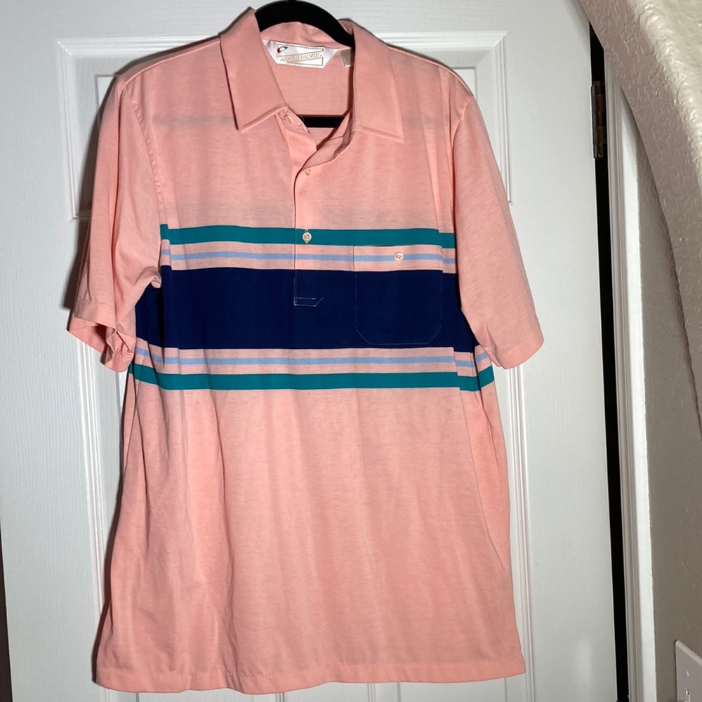 VTG Arnold Palmer golf polo color block size L
